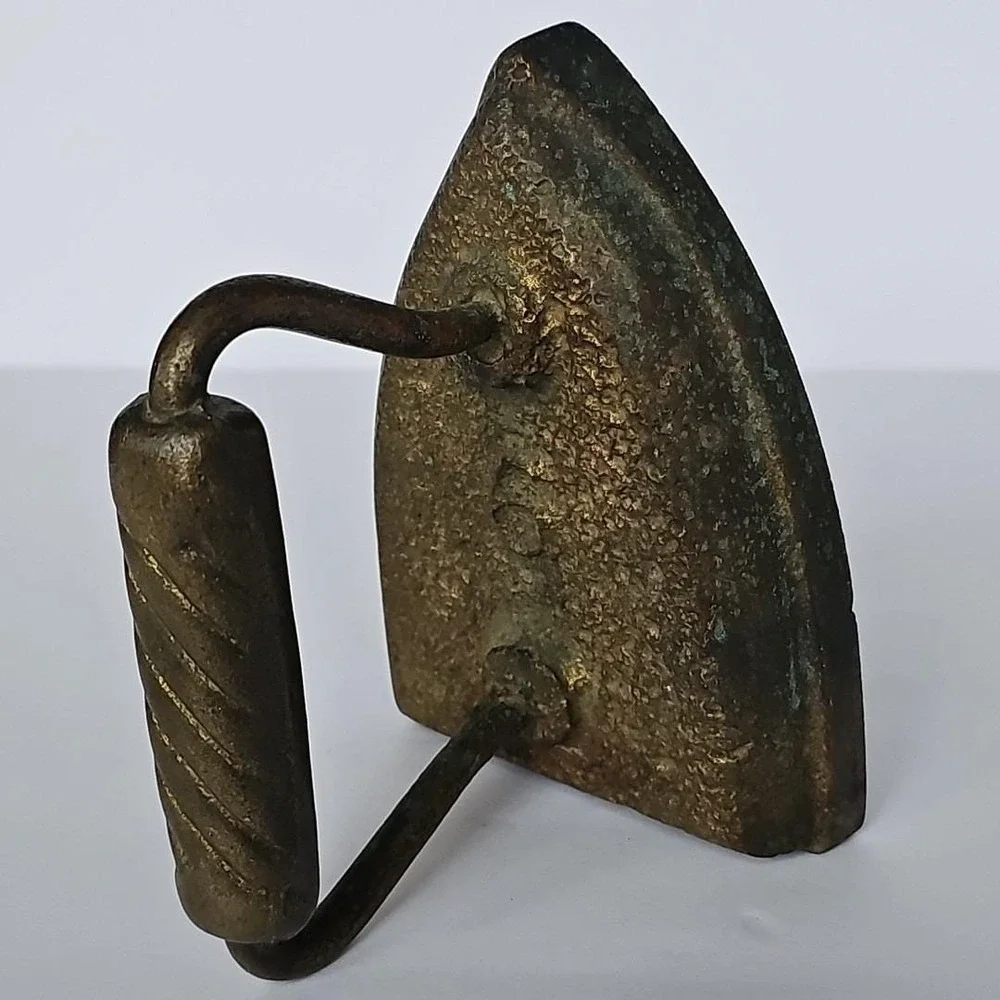 Antique Bronze Cast Iron Clothing Press Iron Vintage 5lbs 11oz 1825